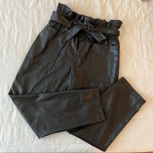 Black Faux Leather Pants